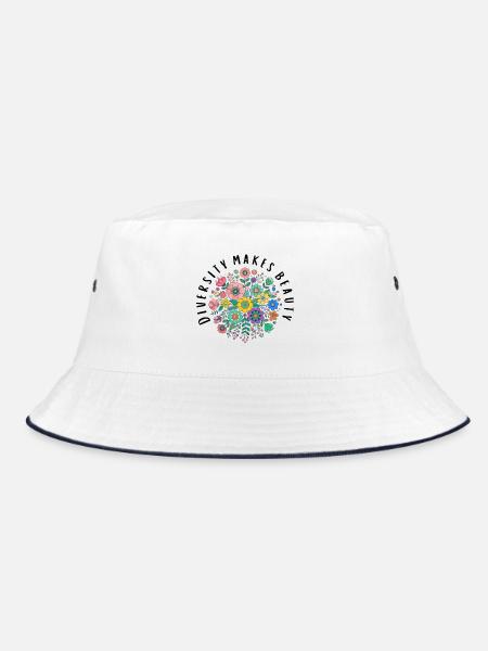 Diversity makes beauty! - Bucket Hat - Weiß/Navy