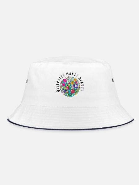 Diversity makes beauty - Bucket Hat - Weiß/Navy