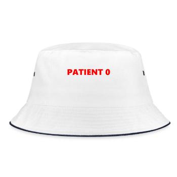 Patient 0 - Bucket Hat - Weiß/Navy - Vorne