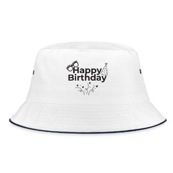 Happy Birthday - Bucket Hat - white/navy - Front