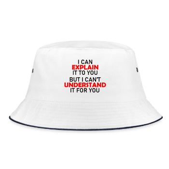 Engineer Slogan - Bucket Hat - white/navy - Front