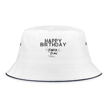 Happy Birthday - Bucket Hat - white/navy - Front