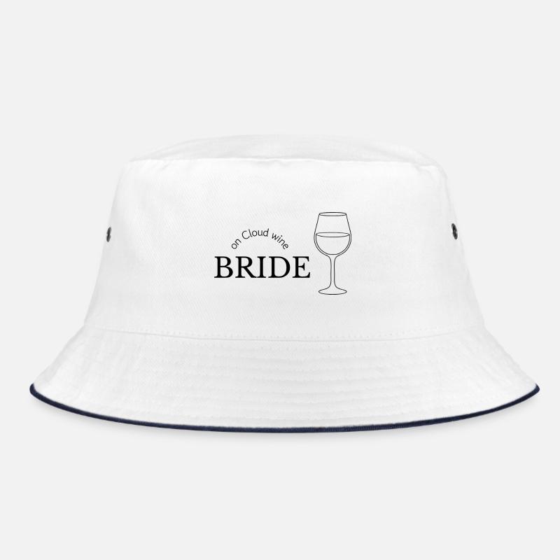 Bride_On_Cloud_Wine - Bucket Hat - Weiß/Navy
