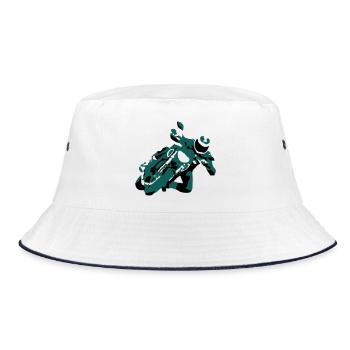 MT 09 - Bucket Hat - Weiß/Navy - Vorne