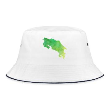 costa Rica - Bucket Hat - Weiß/Navy - Vorne