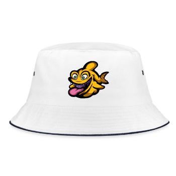 Piranha - Bucket Hat - white/navy - Front