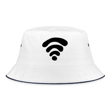WiFi Woes: One Color Design - Bucket Hat - white/navy - Front