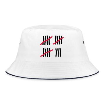 18 Jahre - Geburtstag - Bucket Hat - Weiß/Navy - Vorne