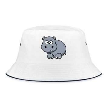 Happy Hippo Hippo style bande dessinée pour les enfants - Bob - blanc/marine - Devant