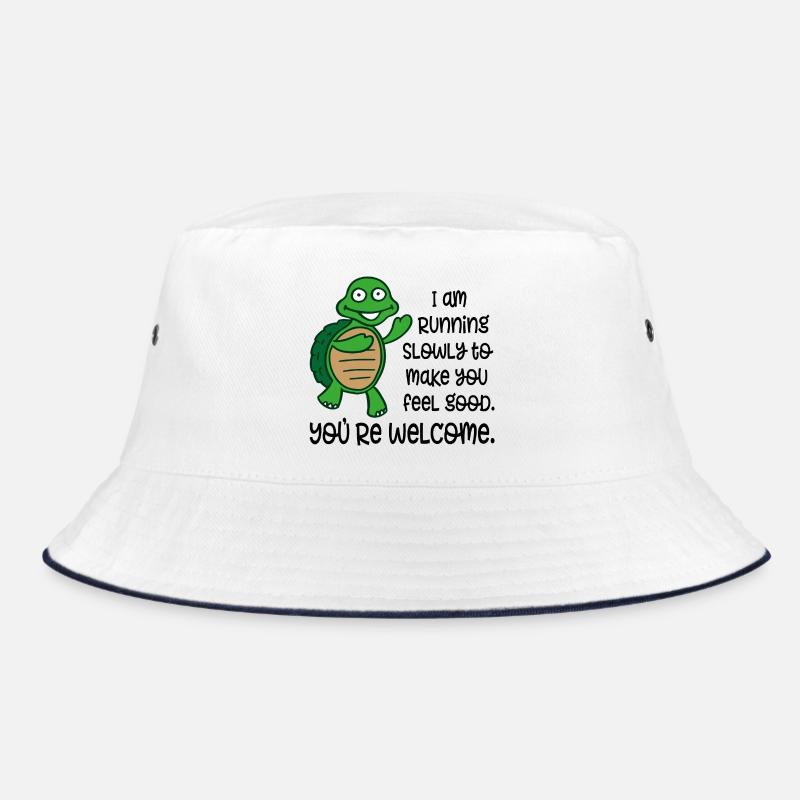 to run - Bucket Hat - white/navy