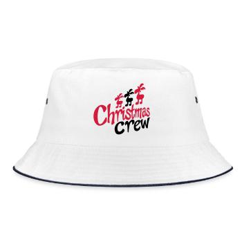 Funny moose for Christmas - Bucket Hat - white/navy - Front