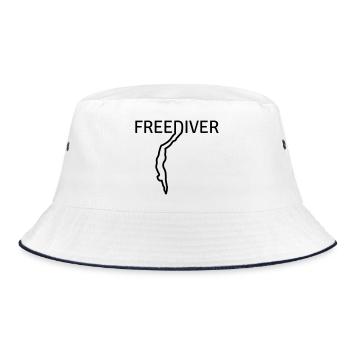 Freediver - Bucket Hat - white/navy - Front