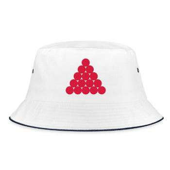 Snooker Red Ball Rack - Bucket Hat - white/navy - Front