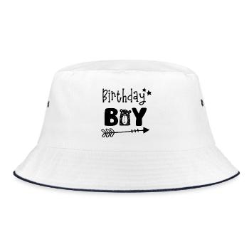 Birthday Boy - Boys Birthday Birthday Party - Bucket Hat - white/navy - Front
