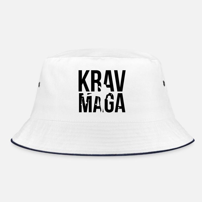 krav maga - Bucket Hat - Weiß/Navy