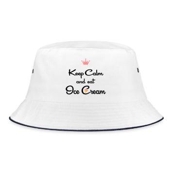 eis - Bucket Hat - Weiß/Navy - Vorne