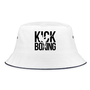 kick boxing - Bucket Hat - white/navy - Front