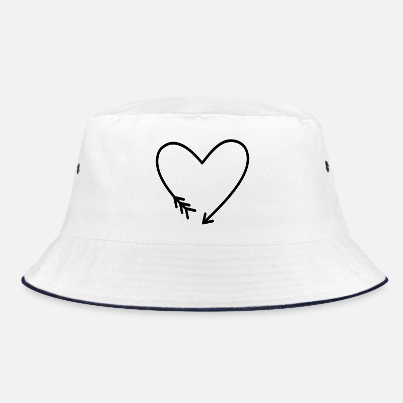 Herz Pfeil Symbole Liebe Kraft Geschenk Bucket Hat