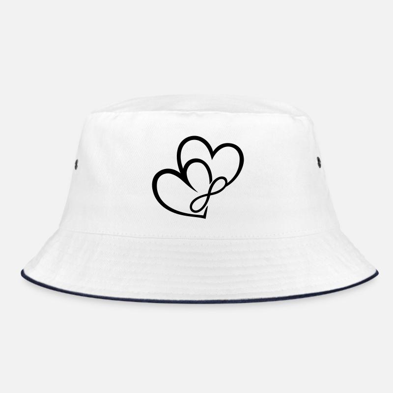 Zwei Herzen Infinite Love Unendliche Liebe Bucket Hat