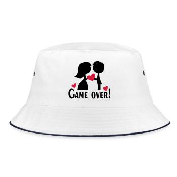 wedding - Bucket Hat - white/navy - Front