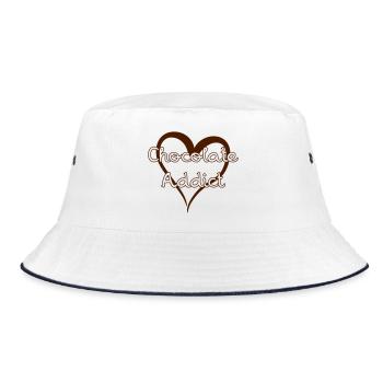 Chocolate Addict - Bucket Hat - white/navy - Front