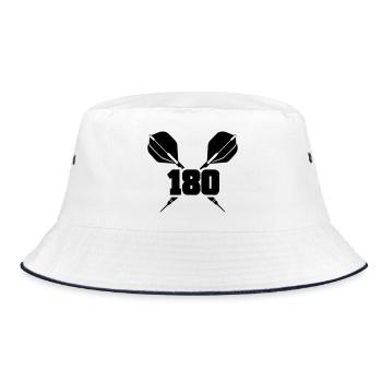 darts 180 - Bucket Hat - white/navy - Front