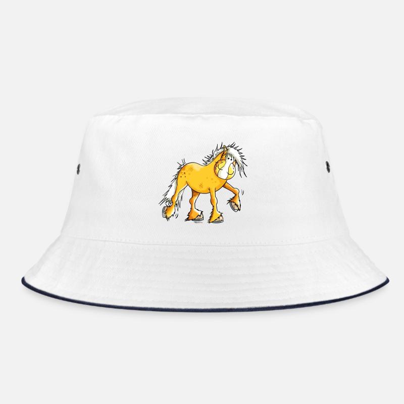 Hera der Haflinger - Bucket Hat - Weiß/Navy