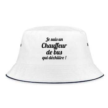 Bus / Conducteur / Travail / Métier / Job - Bob - blanc/marine - Devant
