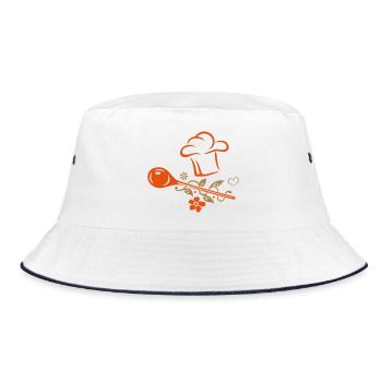 Une cuisine saine, chapeau de chef - Bob - blanc/marine - Devant