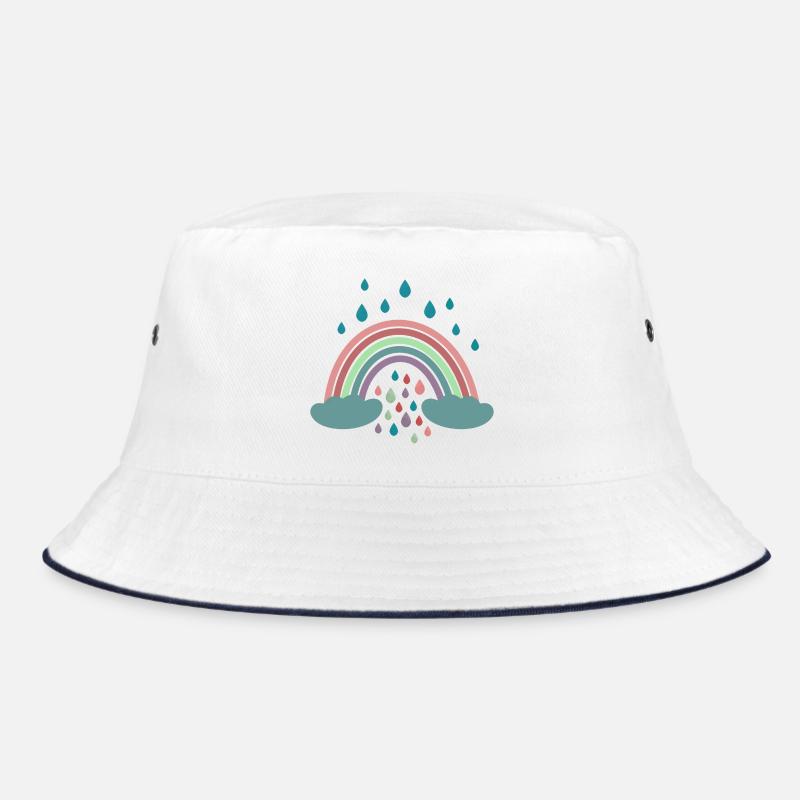 Happy Rainbow Regenbogen Design Bucket Hat