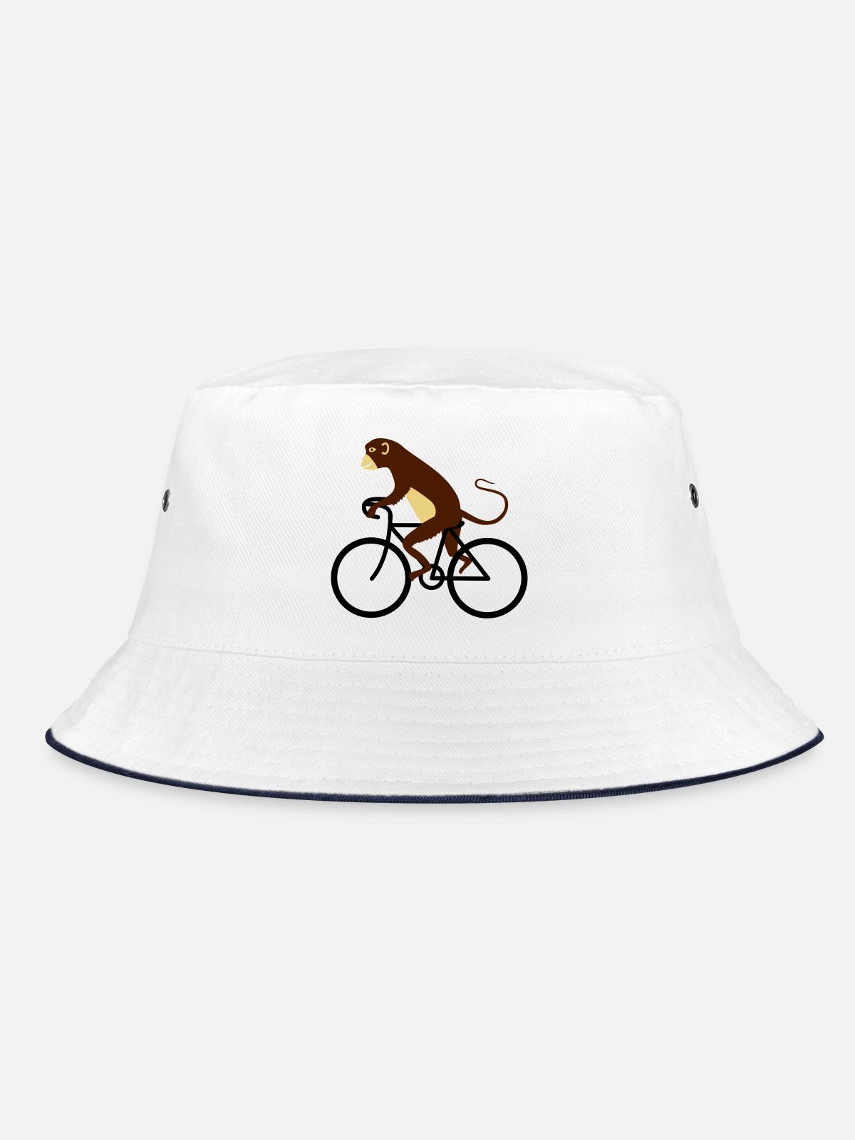 bike - Bucket Hat - white/navy - Front