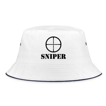 conception de t-shirt sniper Scharfschuetze sniper - Bob - blanc/marine - Devant