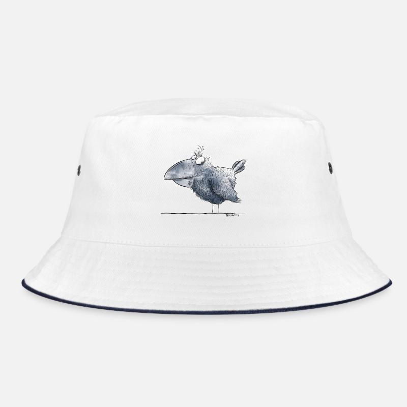 Little Raven I Crow I Bird Comic Bucket Hat