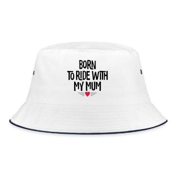 Pferdesprüche - Bucket Hat - Weiß/Navy - Vorne