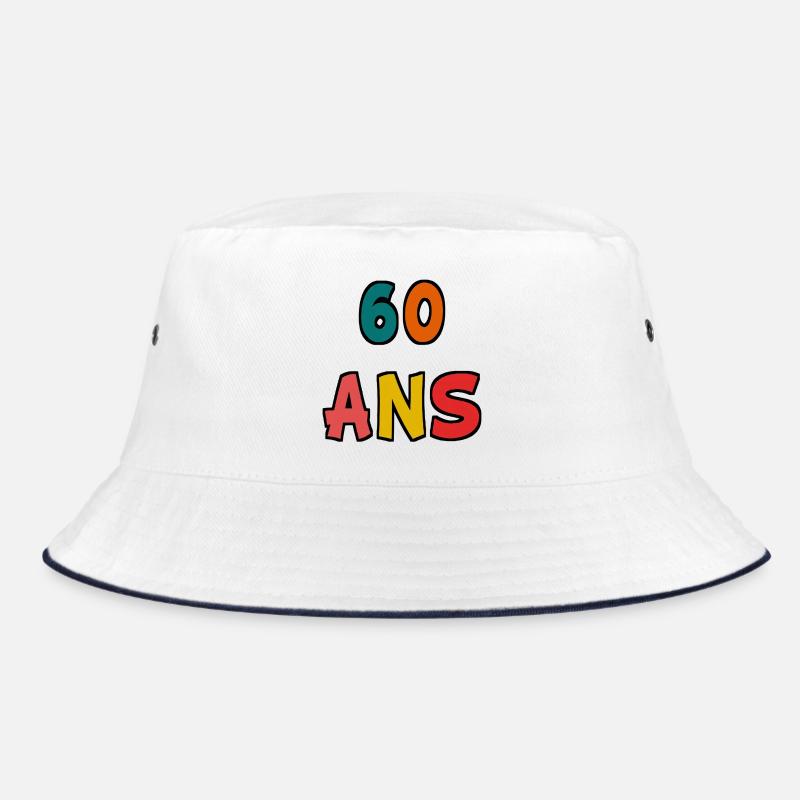 60 Ans. HAPPY BIRTHDAY. JOYEUX ANNIVERSAIRE. - Bob - blanc/marine