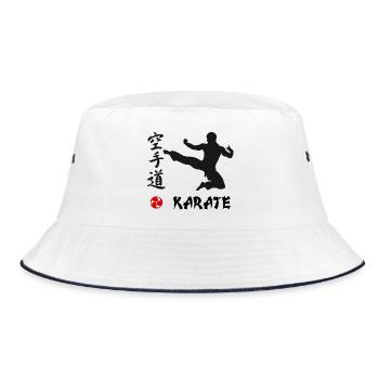 Karate black - Bucket Hat - white/navy - Front