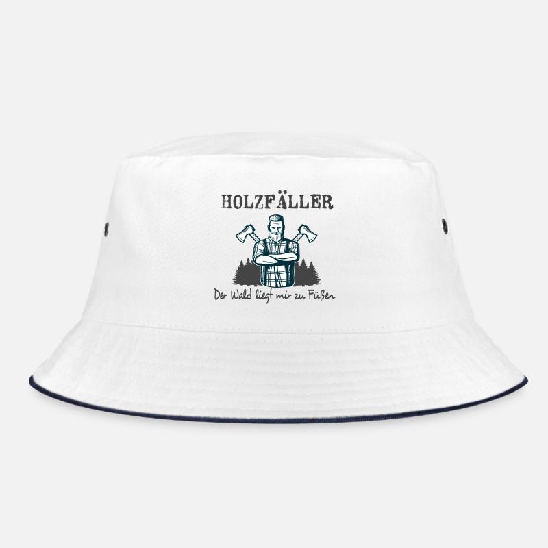 Holzfäller - Bucket Hat - Weiß/Navy