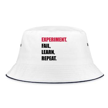 science - Bucket Hat - Weiß/Navy - Vorne