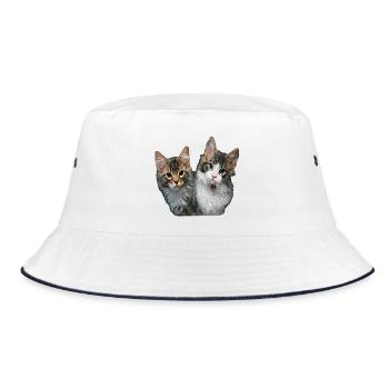 Kittens - Bucket Hat - white/navy - Front