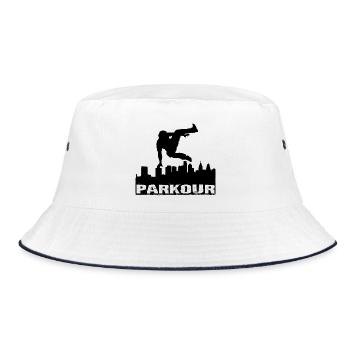Parkour - Bucket Hat - Weiß/Navy - Vorne