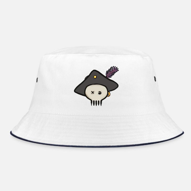 Crâne de pirate avec chapeau à plumes Bob