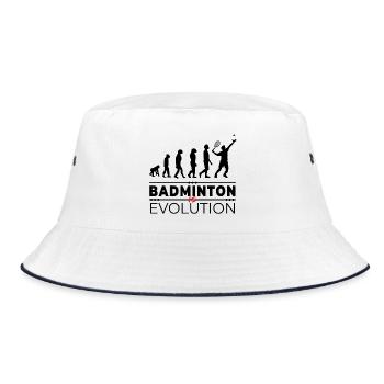 Badminton is evolution - Message Humour Parodie - Bob - blanc/marine - Devant