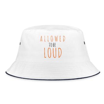 Allowed to be Loud - Bucket Hat - white/navy - Front