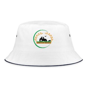 Logo - Bucket Hat - Weiß/Navy - Vorne