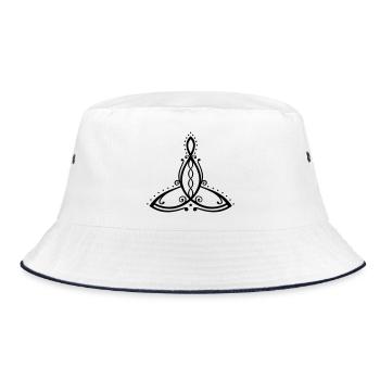 Symbole de la maternité celtique Mère avec quatre enfants - Bob - blanc/marine - Devant