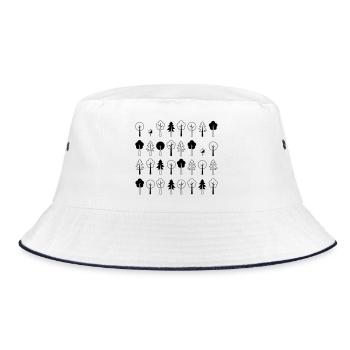 Orienteering [01.1] [orienteering] [V] - Bucket Hat - white/navy - Front