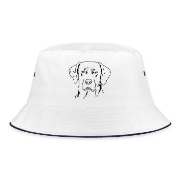 Labrador - Bucket Hat - white/navy - Front