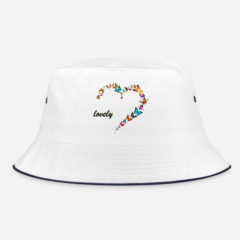 Schmetterlinge multi schönes Herz Bucket Hat