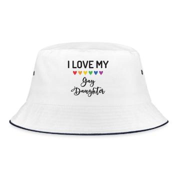 J’aime ma fille gay - Bob - blanc/marine - Devant