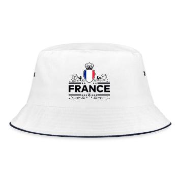 FRANCE - Bucket Hat - white/navy - Front